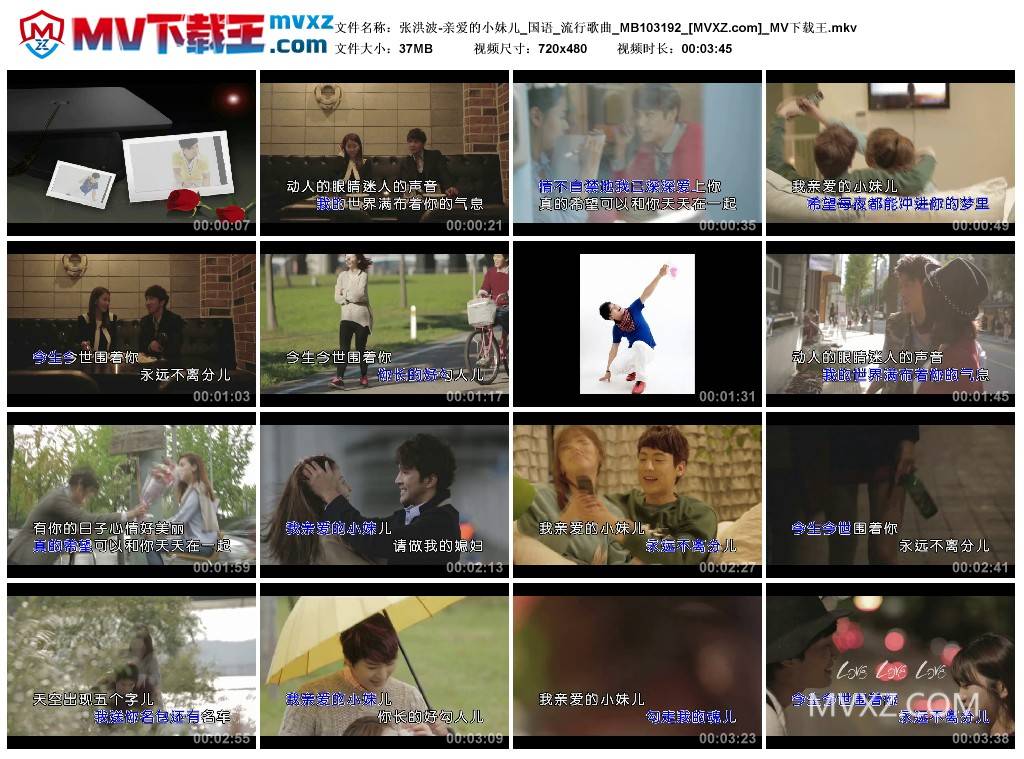张洪波-亲爱的小妹儿_国语_流行歌曲_MB103192